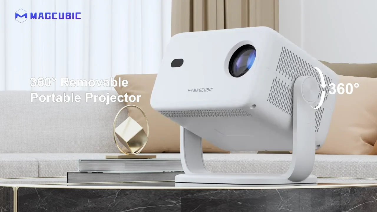 Magcubic L018 Projector 650ANSI Native 1080P Android 11 Auto Focus & Keystone 4K 360° Rotate Wifi6 BT5.2 Airmouse Home Theater better than HY350