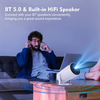 HY300, HY300 Pro & HY300 Plus Android Projector 200/260 ANSI Android 11 4K 1280*720P Dual Wifi6 BT5.0 Allwinner H713 Home Cinema Outdoor Indoor Projector