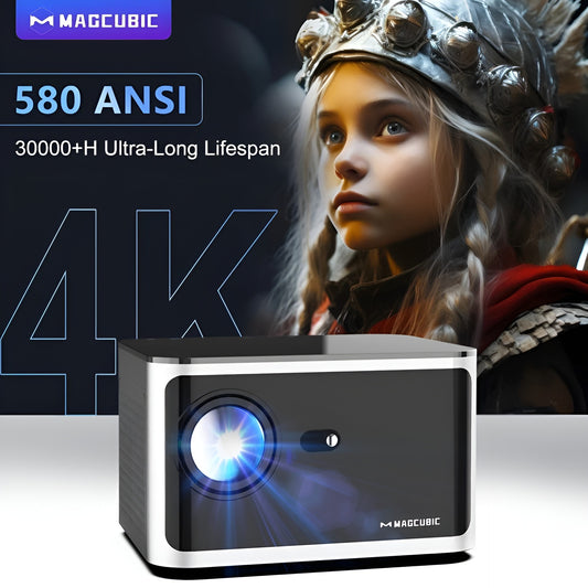 HY350 Projector 580ANSI Android11 4K 1920*1080P Dual Wifi6 Voice Control Allwinner H713 Electronic Focus BT5.0 Home Office Cinema Projector