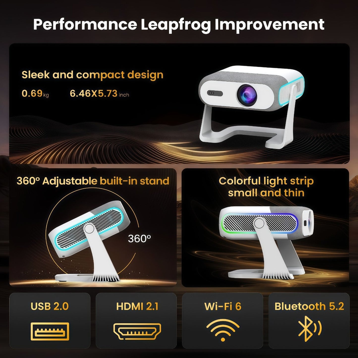 XNANO HA116 360 degree stand WiFi 6 Bluetooth 5.2