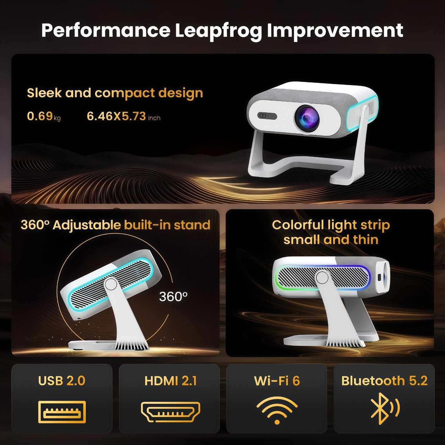 XNANO HA116 360 degree stand WiFi 6 Bluetooth 5.2
