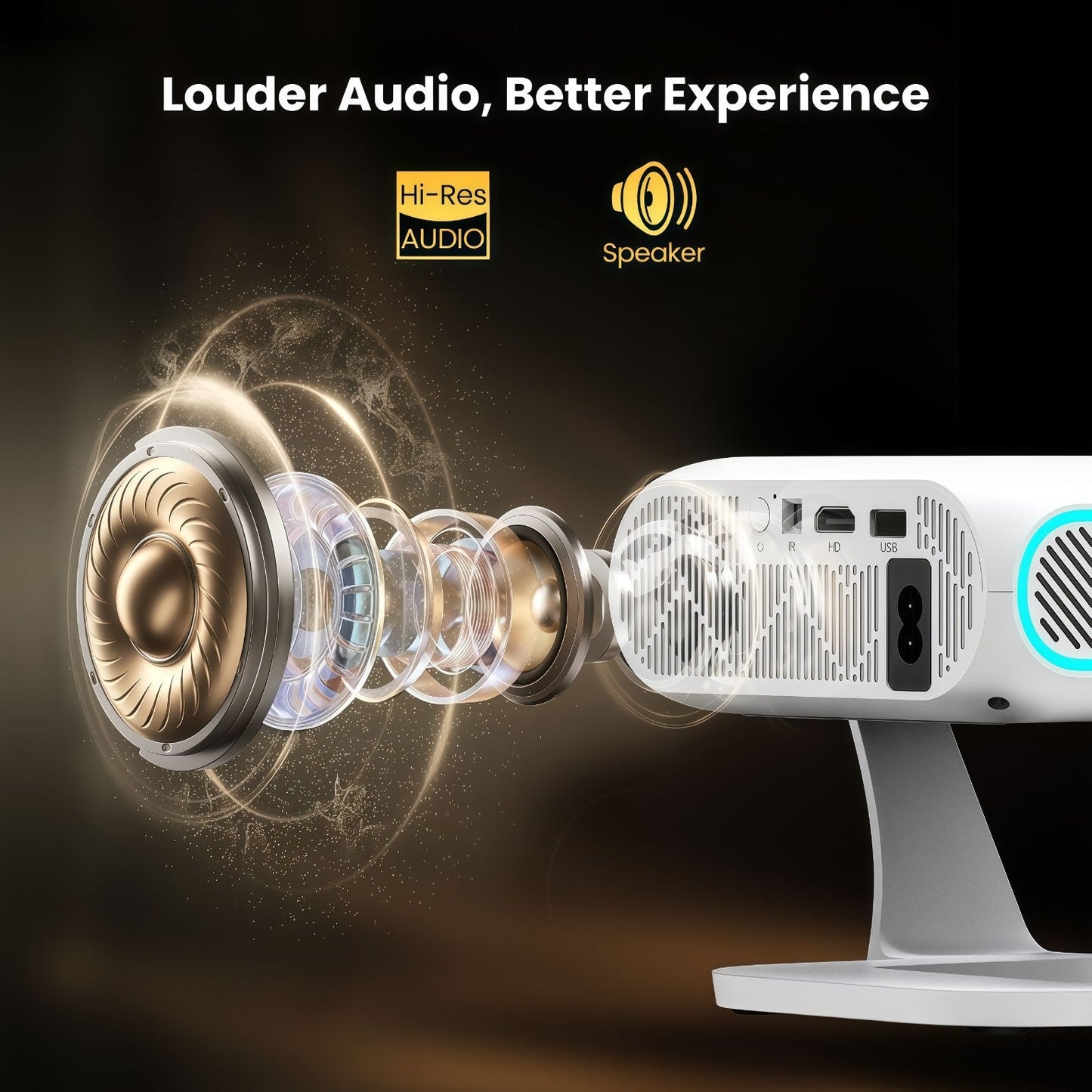 XNANO HA116 speaker and rear ports