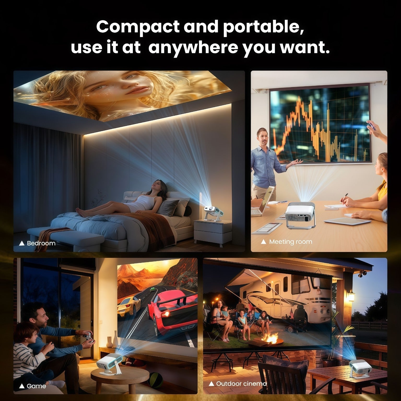 XNANO HA116 portable projector applications